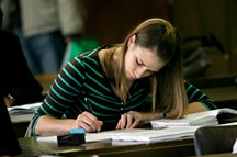 student sitting and exam