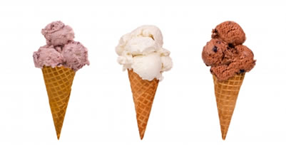 ice - cream 3 cones