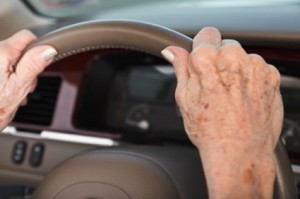 older driver hands