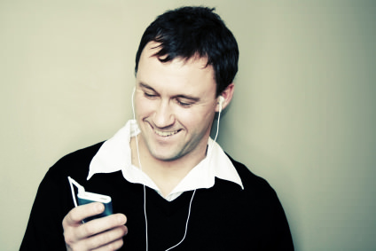 Man listening to music