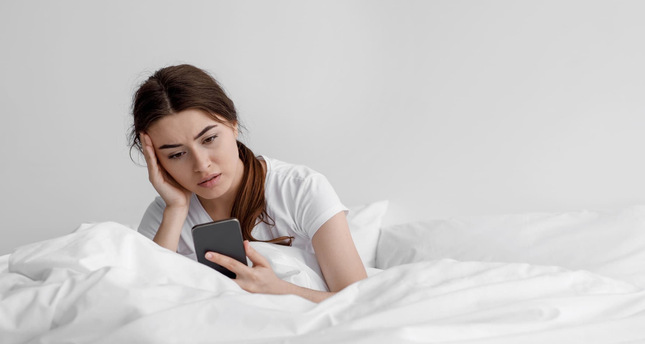 Sad young woman suffering from depression